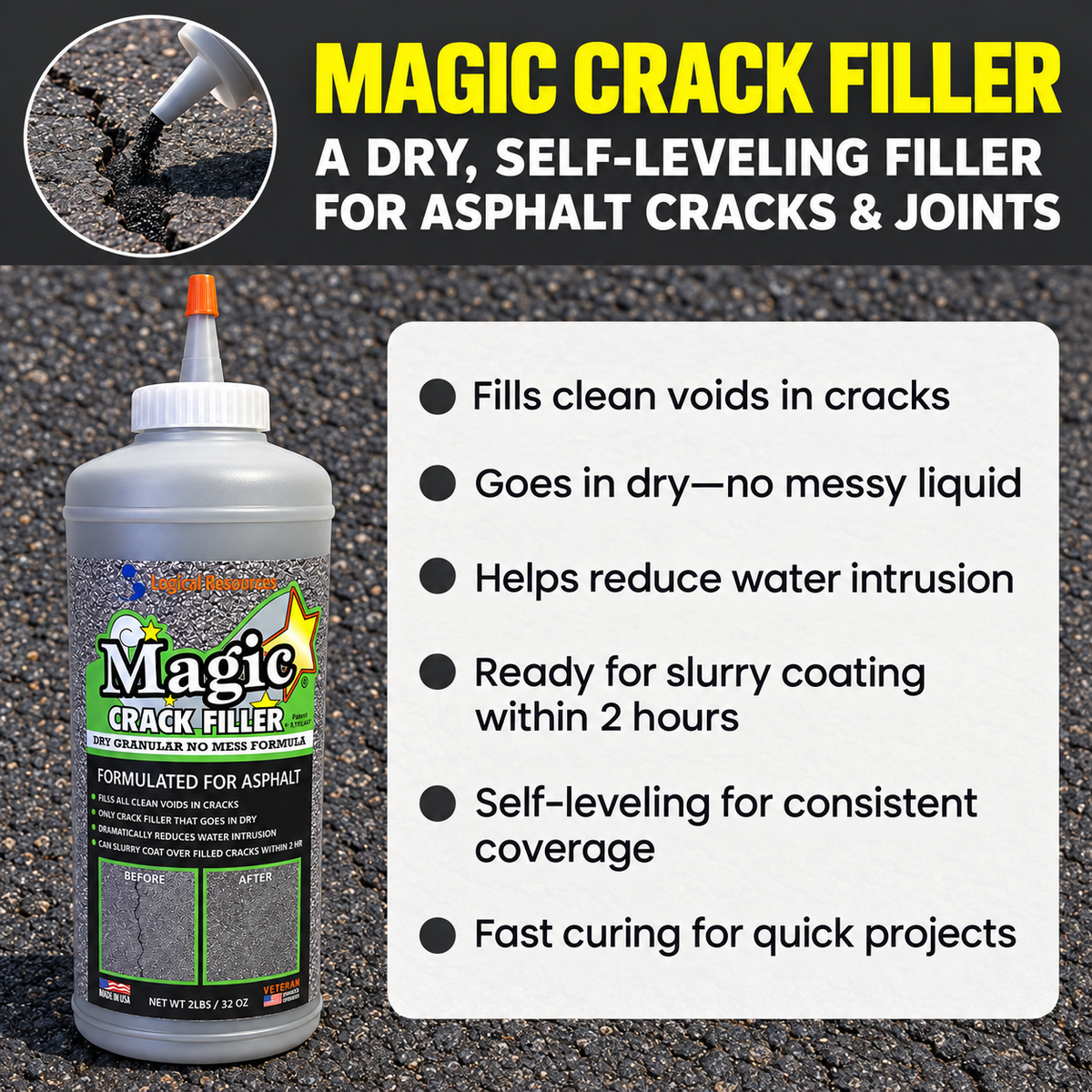 Chillovia™ Magic Crack Filler Asphalt