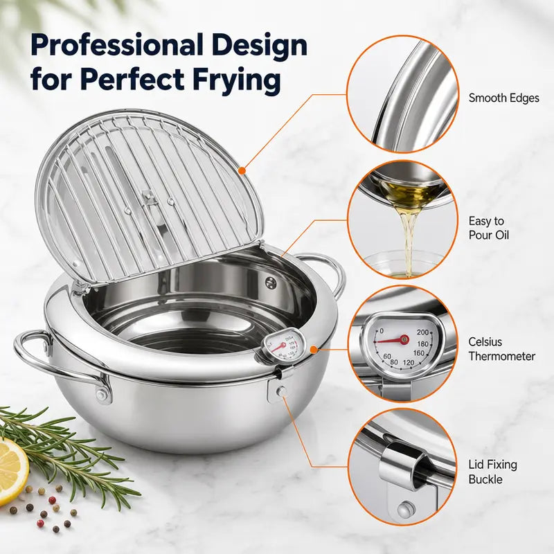 Culinovia Kogane™ Japanese Tempura Fryer Pot