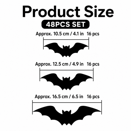2026 New Halloween 3D Glowing Bat Collection