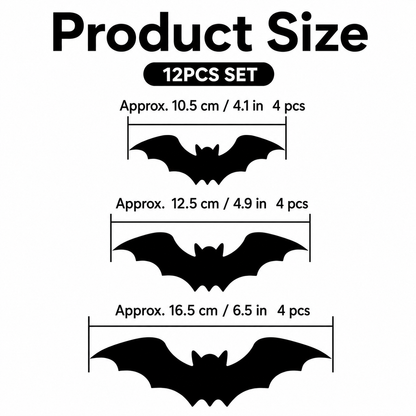 2026 New Halloween 3D Glowing Bat Collection