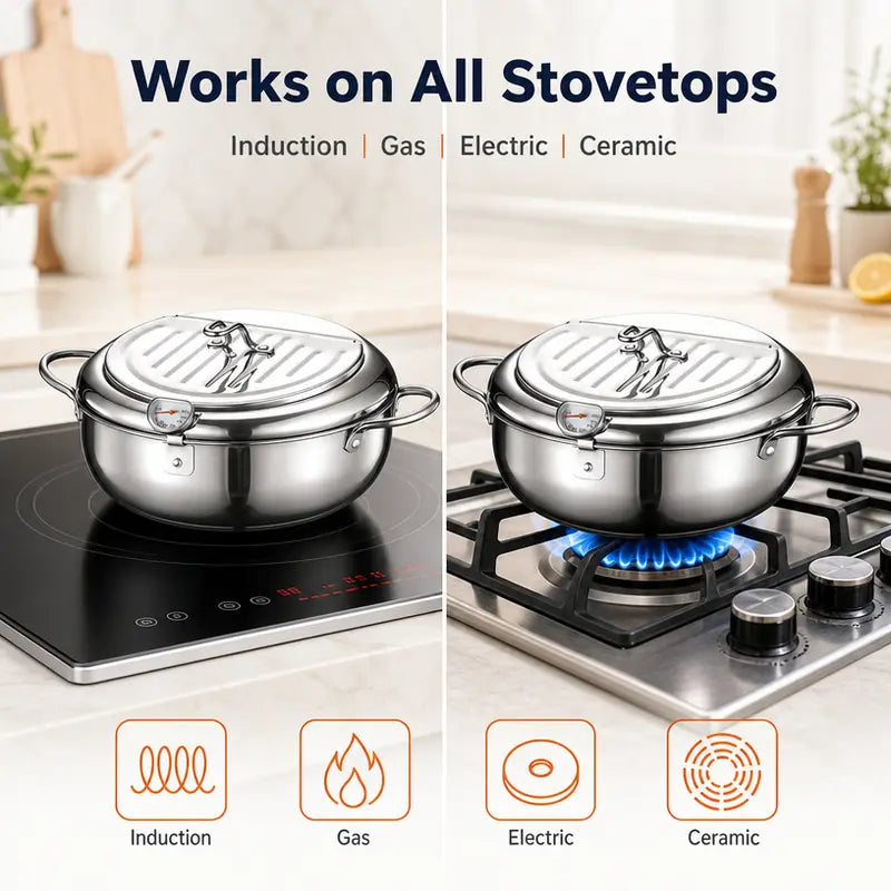 Culinovia Kogane™ Japanese Tempura Fryer Pot